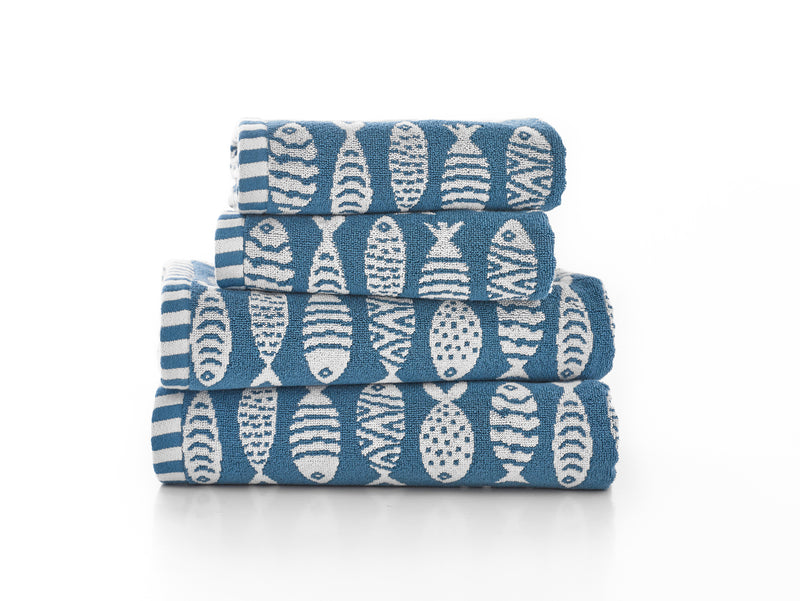 LC Small Fish Patterned Towels